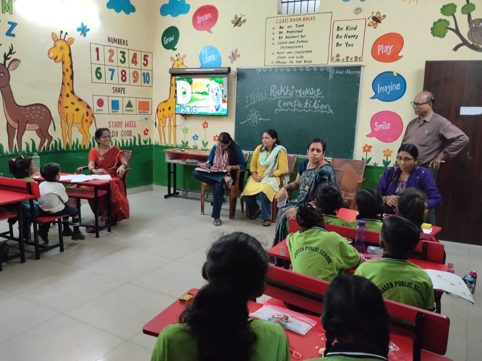 Students learning at Agrasen Public School